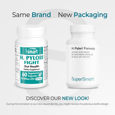 Supersmart H. Pylori Fight Natural Treatment 20 Billion CFU Per Day Lactobacillus Reuteri Probiotic Acid Reflux Relief NonGMO Gluten Free Made in USA 60 Vegetarian Capsules