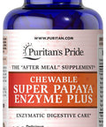 Puritans Pride Chewable Super Papaya Enzyme Plus, 180 Count