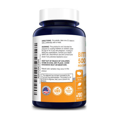 NusaPure Bitter Orange 500mg 180 Veggie Caps (Vegetarian, Non-GMO & )