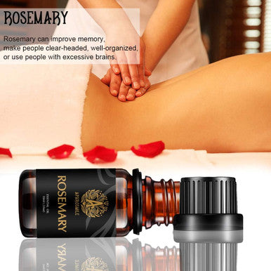 Aromatherapy Essential Oils, Rosemary Aromatherapy Essential Oils (0.33 oz - 10ml), 100% Pure Essential Oils Rosemarry Scent for Diffuser, Humidifier, Massage, Aromatherapy, Skin & Hair Care