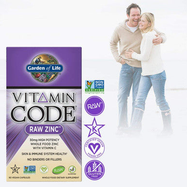 Garden of Life Vitamin Code Zinc Vegan Capsules 60 Ct