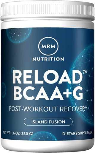 MRM Nutrition Reload BCAA+G Post-Workout Recovery| Island Fusion Flavored| 9.6g Amino Acids| with CarnoSynAÃƒâ€šÃ‚Â®| Muscle Recovery| Keto Friendly| 26 Servings
