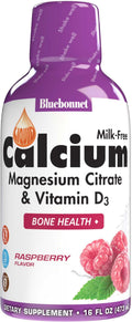 Bluebonnet Nutrition Liquid Calcium Citrate Calcium Citrate Magnesium Citrate Vitamin D3 Bone Health Gluten Free Soy Free Milk Free Kosher 32 Servings Strawberry Flavor 16 Fl Oz (Pack of 1)
