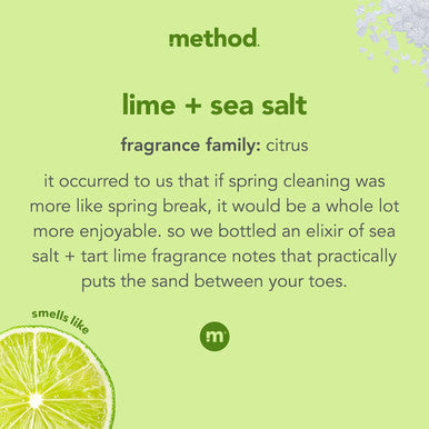 Method Gel Dish Soap Lime + Sea Salt Biodegradable Formula Tough on Grease 18 Fl Oz (Pack of 6)