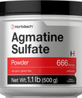 Agmatine Sulfate Powder | 500 Grams | 666 Servings | Unflavored | Pre Workout Supplement | Vegetarian, Non-GMO & Gluten Free | by Horbaach