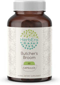 HerbEra Butcher's Broom 60 Capsules, 500 mg, Made with Butcher's Broom (Ruscus aculeatus) Dried Root (60 Capsules)