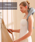 Electric Back Massager With Heat,Neck Trapezius Massager Kneading Rechargeable Cordless Shoulder Belt Portable Massage Machine For Pain Relief Deep Tissue