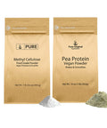 PURE ORIGINAL INGREDIENTS Pea Protein Powder & Methylcellulose Bundle (1Lb) Thickeners, Food Grade