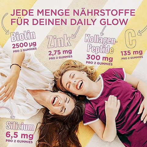 Nature'S Way Alive Hair Skin & Nails Premium Gummies Beauty Formula With Collagen Biotin Vitamins C & E Strawberry Flavored 60 Gummies