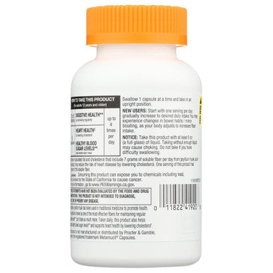 Rite Aid Psyllium Fiber Capsules, 160 Count, Psyllium Fiber Supplement, | Constipation Relief | 100% Natural Psyllium Husk Fiber
