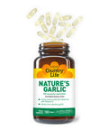 Country Life Nature'S Garlic 500Mg Garlic Equivalent 180 Softgels Certified Gluten Free