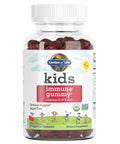 Garden of Life Kids Immune Gummy, Cherry Flavor - Vitamin C, D & Zinc Gummies for Immune Support - Sugar Free, Organic Immunity Gummy Vitamins for Children, 60 Vegetarian Gummies - Packaging May Vary