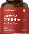 Carlyle Vitamin C Chewables | 1000Mg | 100 Tablets Natural Orange Flavor | Vegetarian, Non-Gmo & Gluten Free Supplement | Tahoe