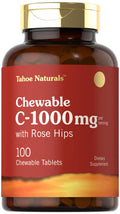 Carlyle Vitamin C Chewables | 1000Mg | 100 Tablets Natural Orange Flavor | Vegetarian, Non-Gmo & Gluten Free Supplement | Tahoe