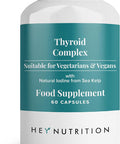 Hey Nutrition Thyroid Complex Supplement - Copper Iron Zinc Selenium Vitamin B Blend - Advanced Thyroid Function - 60 Capsules/30 Servings - Non-GMO Vegan