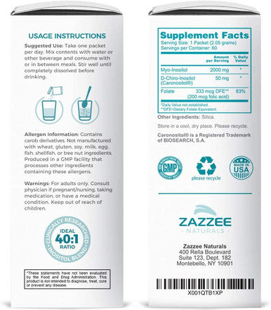 Zazzee PREGNOSITOL Easy-Tear Packets and Extra Strength Prenatal Multi Complex
