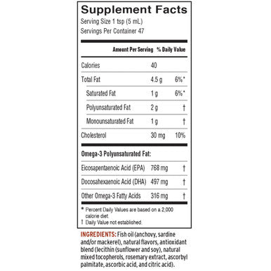Barleans Fresh Catch Fish Oil Supplement with EPA DHA Omega 3 Orange Flavor UltraPurified Pharmaceutical Grade NonGMO Gluten Free 8 Fl Ounce