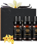 Aromatherapy Vanilla Essential Oil Set, 100% Pure Aromatherapy Vanilla Scent Essential Oils Set for Diffuser, Therapeutic Grade Vanilla Aromatherapy Essential Oils Fragrance Kit for Home - 3x10ml
