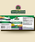 Nature'S Answer Korean Ginseng 500mg 50-Capsules | Supports Focus & Memory | Vegan Gluten- Non-GMO & Kosher | Single Count