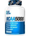 BCAAs Amino s Supplement for Men - EVL 2:1:1 5g BCAA Capsules for Post Workout Recovery and Lean Muscle Builder for Men - BCAA5000 Branched Chain Amino s Nutritional Supplement - 30 Servings