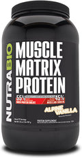 Nutrabio Muscle Matrix Protein Powder - 25g of Protein Per Scoop - Whey Isolate and Micellar Casein Combo for Fast and Slow Release - Vanilla - 2 Pounds 28 Servings