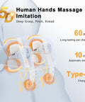 Mini Shiatsu Neck Massager With Heat, Cordless Electric Neck Shoulder Back Massager Kneading Massage Pillow For Pain Relief Deep Tissue, Gifts For Men Women Mom Dad