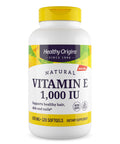 Healthy Origins Vitamin E 1000 IU (Natural) Mixed Tocopherols Vitamin E Supplement GlutenFree and NonGMO Skin Hair and Nails Vitamin 120 Softgels