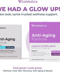 Vitamedica Anti-Aging Formula 4-In-1 Health And Beauty Supplement Anti Aging Supplement For Women And Men Healthy Hair, Skin, And Nails Natural Energy & Restful Sleep 30 Am & Pm Packets
