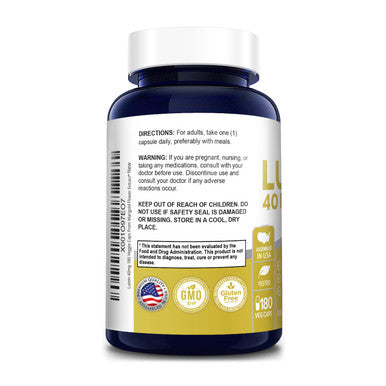 NusaPure Lutein 40mg 180 Veggie Capsules (Non-GMO & )