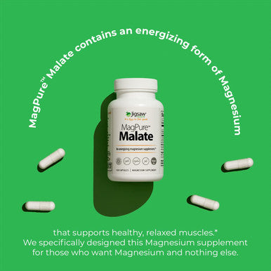 Jigsaw Health MagPure Malate, Premium Magnesium Capsules, 120 Capsules