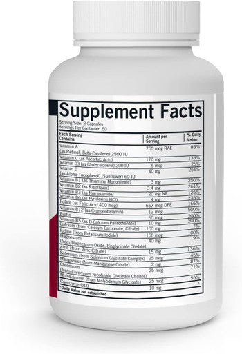 Kirkman - Children S Multivitamin & Mineral Capsules - 120 Capsules - Potent Broad Spectrum Vitamin/Mineral Supplement - With Coenzyme Q-10 - No Artificial Colors Or Flavors