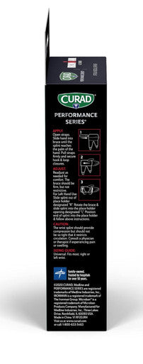 Curad IRONMAN Wrist Support Reversible Rigid Wrist Brace for Mild Sprains Strains Joint Injuries Carpal Tunnel Pain Management 2 Adjustable Straps Universal Fit for Right or Left Wrist 1 Brace