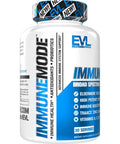 Evlution Broad Spectrum Immune Support Supplement Nutrition Immunemode Immunity Support Supplement with Super Potent Elderberry with Zinc and Vitamin C for Wellness - Vegan and