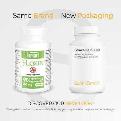 Supersmart 5Loxin 200 mg Per Day Extract of Boswellia Serrata Support Healthy Joint Anti Inflammatory Supplement Pain Relief NonGMO Gluten Free 90 Vegetarian Capsules