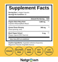 Natgrown Black Maca Root + Panax Ginseng Powder Capsules 1500 Mg With Black Peruvian Maca Root & Korean Panax Ginseng Supplement For Men And Women - Vegan Pills (120 Count)