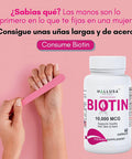 Hallusa Natural Suplemento De Biotina - Pastillas Para La Ca da Del Cabello - Crecimiento Del Cabello Crecimiento De La Barba - Alopecia Y Calvicie - Biotin 10.000 Mcg 60 Capsulas
