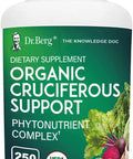 Dr. Berg's Organic Cruciferous Support - New Version of Whole Food Vegetable Supplement with 11 Phytonutrient Complex Superfoods - Helps Boost Energy, Immune System and Liver Detox - 250 Tablets