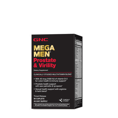 Gnc Mega Men Prostate And Virility Supports Optimal Sexual Health And Prostate Health 90 Caplets