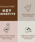 Kos Organic Coconut Milk Powder Usda - Sugar & Plant Based Creamer For Coffee Tea Smoothies - Vegan Keto Paleo Friendly Non Gmo Gluten & Dairy - 90 Servings Resealable Bag