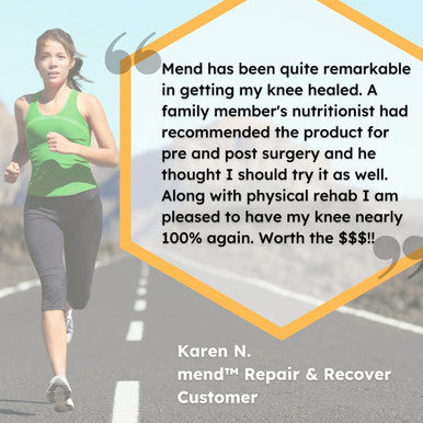 MEND Repair Recover Joint Wound and Bone Fracture Healing Supplement Injury and Surgery Recovery Natural NonGMO Citrus Protein Powder 30 Servings