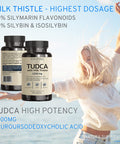 Vinatura Tudca Milk Thistle 1250Mg - Liver Support, Liver Health, Gallbladder Supplements *Usa Made And Tested*, Tudca Supplement