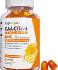 Calcium Magnesium Zinc Gummies For Adult: 1200Mg Calcium Citrate With Vitamin D3 K3 - Natural Organic Sugar High Absorption Supplement For Women Men Kids(60Count)