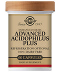 Solgar Advanced Acidophilus Plus 60 Vegetable Capsules - Supports Healthy Intestinal Flora - 500 Million Microorganisms Per Serving - Gluten & Dairy Free - Vegetarian - 60 Servings