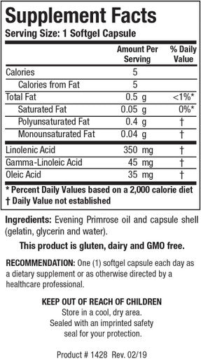 Biotics Research Evening Primrose Oil Potent Gamma Linolenic Acid GLA Source Linoleic Acid Healthy and Balanced Body Response Cardiovascular Neurological Skin Women s Health. 100 Softgels