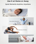 Foxfine Portable Sound Machine Travel White Noise Machine With 30 Soothing Sounds Timer & Memory For Sleeping Baby Adults White