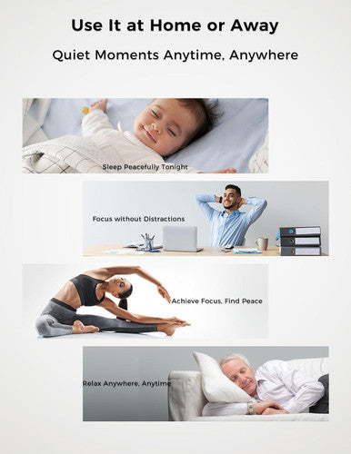 Foxfine Portable Sound Machine Travel White Noise Machine With 30 Soothing Sounds Timer & Memory For Sleeping Baby Adults White