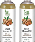 Nbl Natural NBL Natural Sweet Almond Oil for Skin/Hair and Body Massage 473 ml 2-Pieces