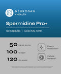 Neurogan Spermidine Pro Supplements Capsules - Enhanced Absorption For Cellular Regeneration, Energy, Healthy Aging & Focus - Spermidine Supplements For Women & Men, Take 1 Daily (50Mg, 120 Capsules)