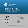 Neurogan Spermidine Pro Supplements Capsules - Enhanced Absorption For Cellular Regeneration, Energy, Healthy Aging & Focus - Spermidine Supplements For Women & Men, Take 1 Daily (50Mg, 120 Capsules)