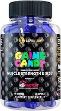 ALPHA LION Gains Candy, Supplement Pills for Muscle Growth, Size, & Strength, Nitric Oxide Booster, Muscle Builder, Use Daily to Upgrade Energy & Workout Performance, 60 Capsules (RipFACTOR )